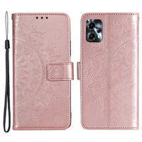 Klapkové puzdro pre Motorola Moto G13 / G23, Mandala Flower, ružové rose gold