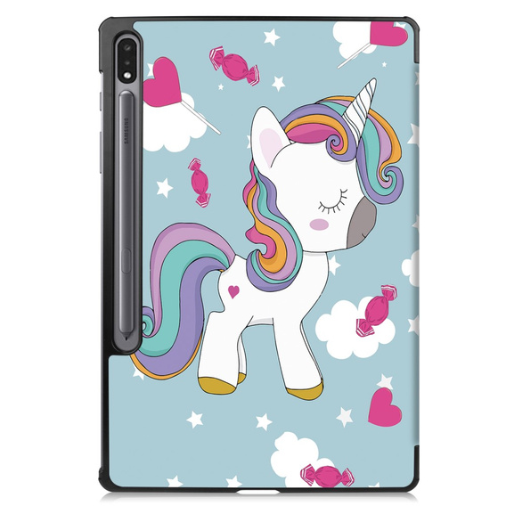 Puzdro pre Samsung Galaxy Tab S9 Plus, Smartcase, unicorn