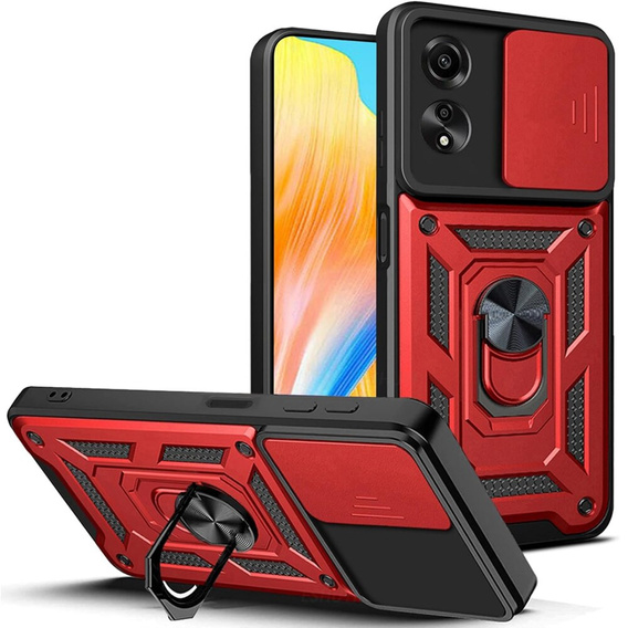 Obal na mobil pre Oppo A38 4G / Oppo A18 4G, CamShield Slide, červené