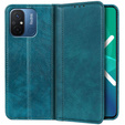 Obal na mobil pre Xiaomi Redmi 12C, Wallet Litchi Leather, zelený
