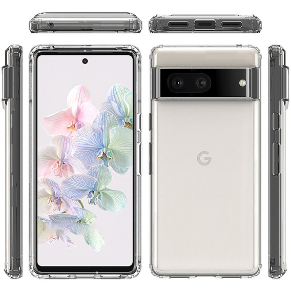 Obal na mobil pre Google Pixel 7, Fusion Hybrid, priehľadné