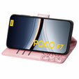 Klapkové puzdro pre Xiaomi Poco F7, Butterfly, ružové rose gold