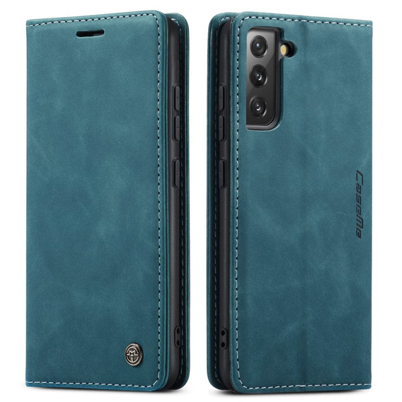 CASEME puzdro pre Samsung Galaxy S22 5G, Leather Wallet Case, zelený