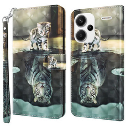 Klapkové puzdro pre Xiaomi Redmi Note 13 Pro+, Wallet, Cat & Tiger