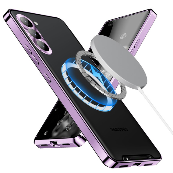 Ochranné puzdro na fotoaparát pre Samsung Galaxy S23 Plus, CamShield MagSafe, transparentné / fialové
