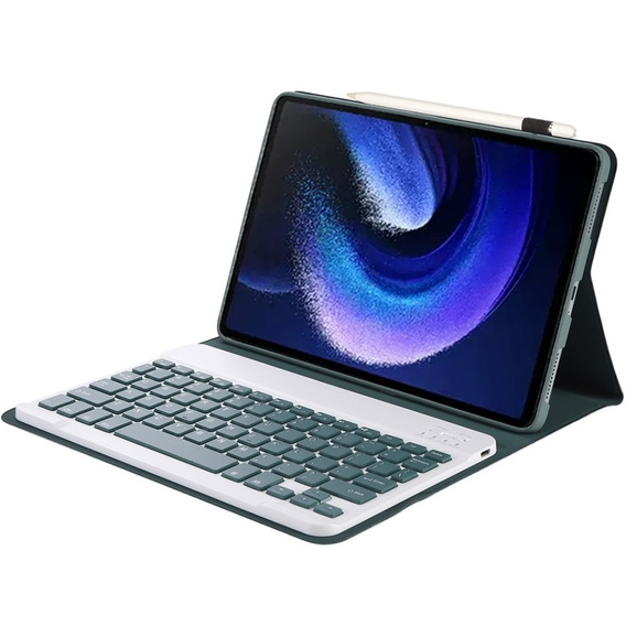 Puzdro + klávesnica Xiaomi Pad 6/6 Pro, zelený