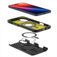 Puzdro Spigen pre iPhone 16 Plus, Tough Armor Mag MagSafe, čierne + tvrdené sklo 9H