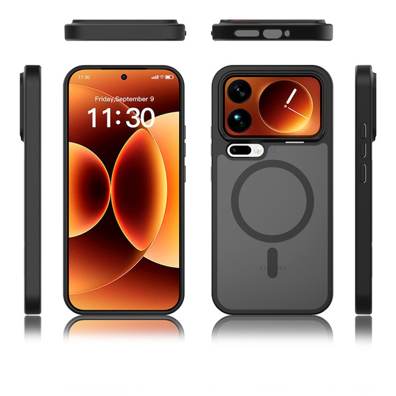 Fusion Hybrid puzdro pre MagSafe pre Xiaomi 17 Pro Max, čierne