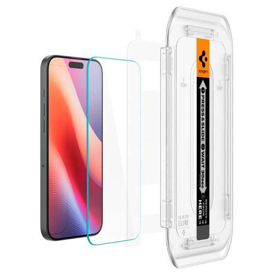 Spigen tvrdené sklo pre iPhone 17 / 17 Pro / 16 Pro, Glas.TR EZ Fit (2 ks)