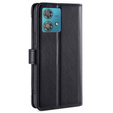 Klapkové puzdro pre Motorola Edge 40 Neo, Wallet Zipper Pocket, čierne