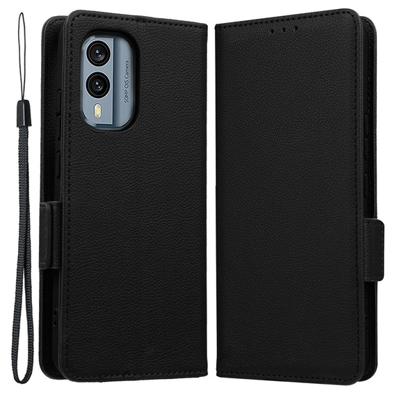 Klapkové puzdro pre Nokia X30 5G, Wallet Litchi Magnet Case, čierne