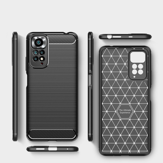 Obal na mobil pre Xiaomi Redmi Note 11 / 11S, Carbon, čierne