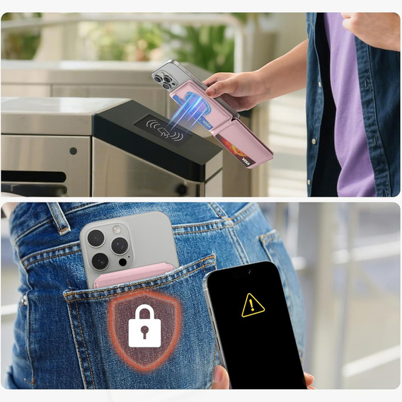 Magnetická peňaženka s lokalizáciou, NFC a kolískou pre iPhone 16 Pro