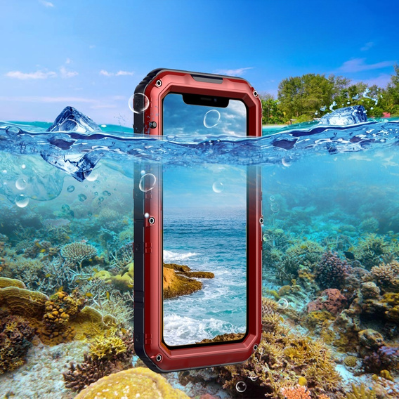 Obrnené puzdro pre iPhone 11, R-JUST, červené