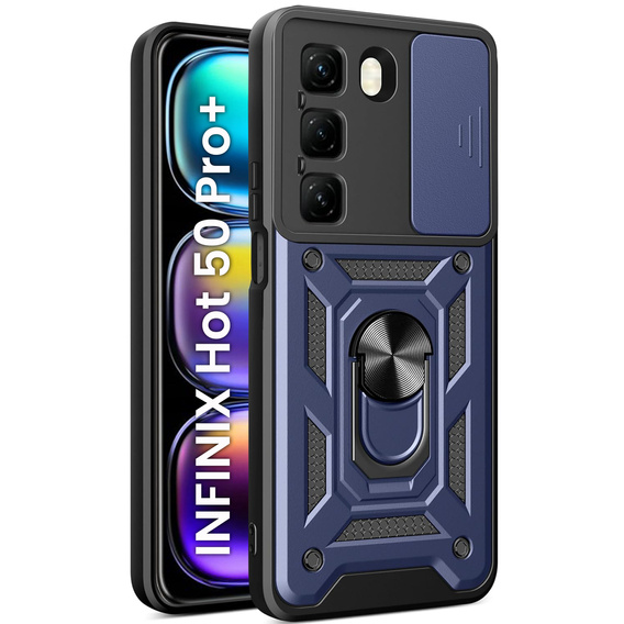 Obal na mobil pre Infinix Hot 50 Pro+ 4G, CamShield Slide, modré