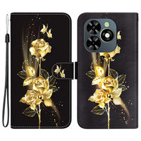 Klapkové puzdro pre Infinix Hot 40i, Wallet, Butterfly rose