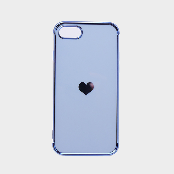 Obal na mobil pre iPhone 7/8/SE 2020/SE 2022, Electro heart, modré