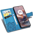 Klapkové puzdro pre Motorola Moto G86 Power 5G, Butterfly, modré