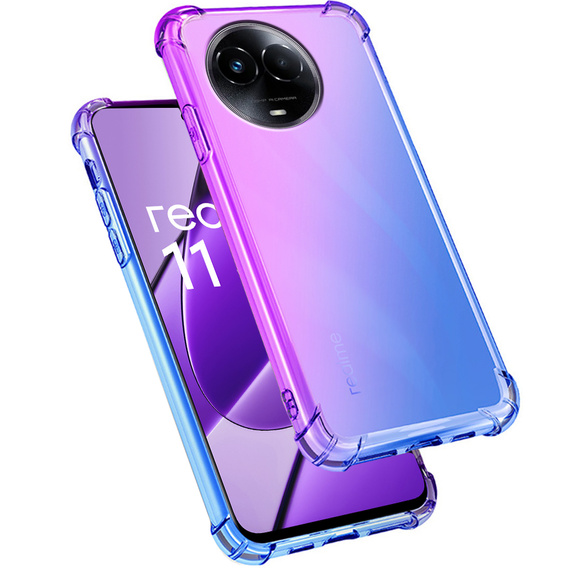 Puzdro pre Realme 11 5G, Gradient Dropproof, Fialová / modrá