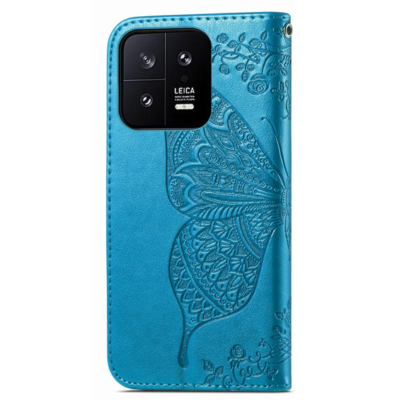 Klapkové puzdro pre Xiaomi 13, Butterfly, modré