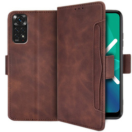 Klapkové puzdro pre Xiaomi Redmi Note 11 / 11S, Card Slot, hnedé