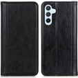 Obal na mobil pre Samsung Galaxy S24+ Plus, Wallet Litchi Leather, čierne