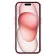 Obal na mobil pre iPhone 15, Silicone Lite, červené
