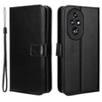 Klapkové puzdro pre Honor 200 Pro 5G, Crazy Horse Wallet, čierne
