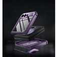 Pancierované puzdro pre Samsung Galaxy Z Flip 5 5G, Dexnor Clip Holder, fialové