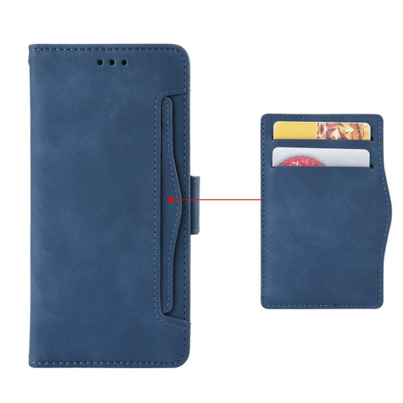 Klapkové puzdro pre Motorola Moto G73 5G, Card Slot, modré