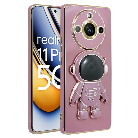 Obal na mobil pre Realme 11 Pro / 11 Pro +, Astronaut, fialové