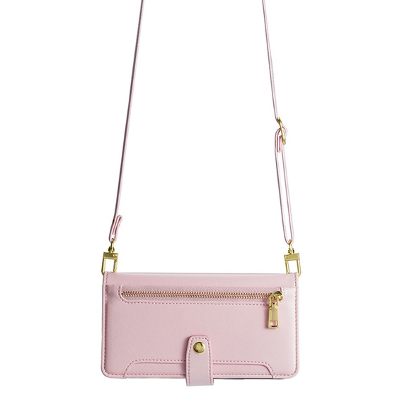 Klapkové puzdro pre Motorola Moto G54 5G, Wallet Zipper Pocket, ružové