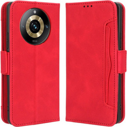 Klapkové puzdro pre Realme 11 Pro 5G / Pro+ 5G, Card Slot, červené