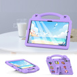 Detské puzdro pre Samsung Tab A8 X200 / X205, Cute Patterns, so stojanom, fialové