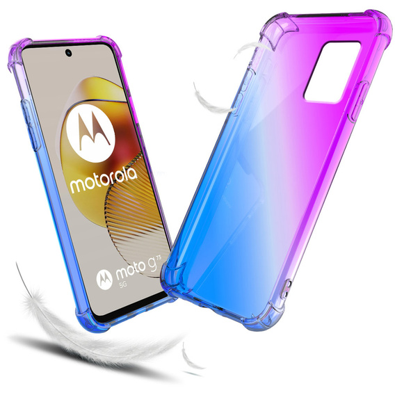 Puzdro pre Motorola Moto G73 5G, Gradient Dropproof, Fialová / modrá