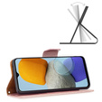 Klapkové puzdro pre Samsung Galaxy M33 5G, Wallet Litchi Magnet, ružové rose gold