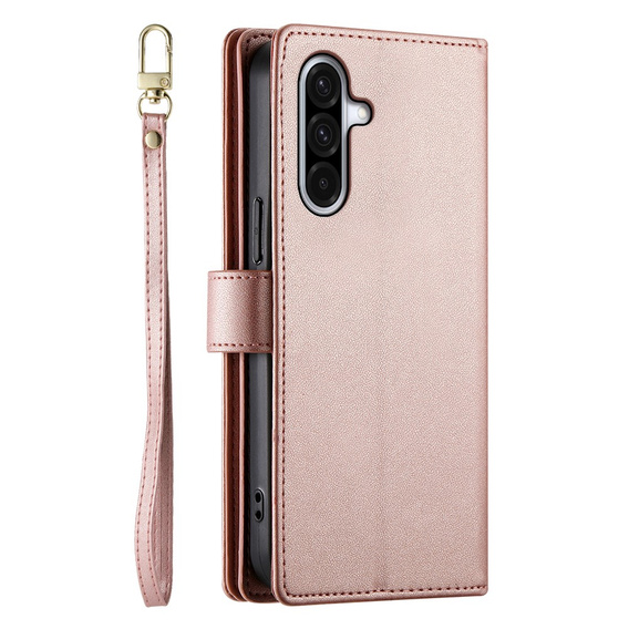 Flipové puzdro Wallet Zipper Pocket pre Samsung Galaxy A17 5G, Wallet Zipper Pocket, peňaženka, ružové