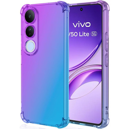 Puzdro pre Vivo V50 Lite 4G / 5G, Gradient Dropproof, Fialová / modrá