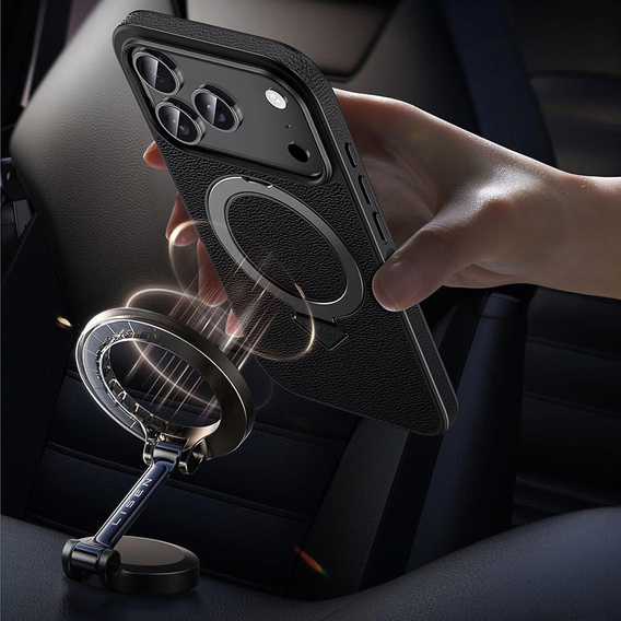 Kožené puzdro s podstavcom MagSafe pre iPhone 17 Pro Max