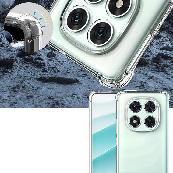 Puzdro pre Xiaomi Redmi Note 14 Pro 5G /  Poco X7 5G, Erbord Dropproof, priehľadné + sklo