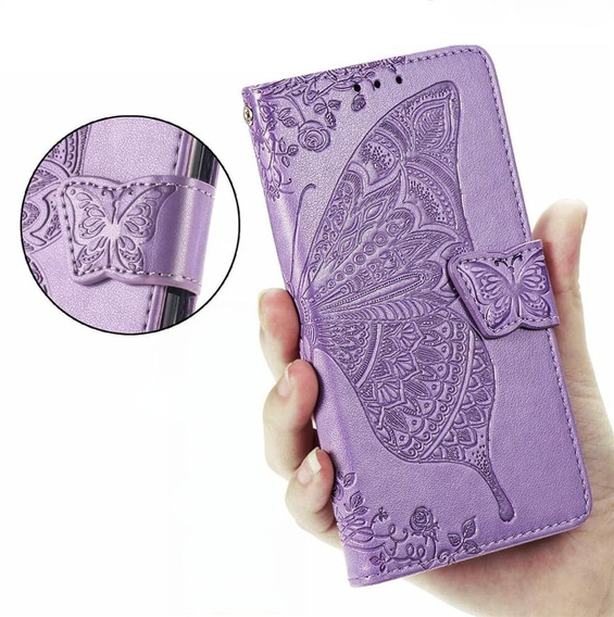 Klapkové puzdro pre T Phone 2 5G, Butterfly, fialové