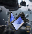 Pancierované puzdro pre Samsung Galaxy Z Flip7 FE / Z Flip6, Dexnor Clip Holder, čierne