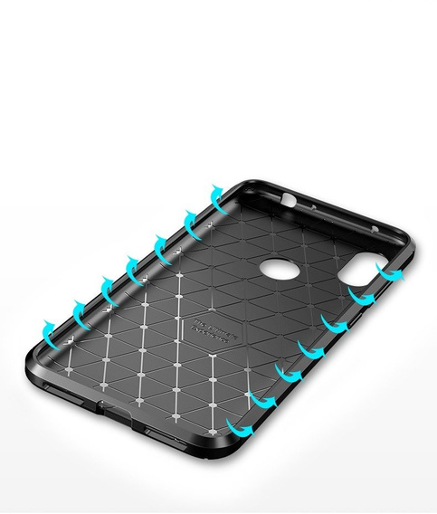 Obal na mobil pre Xiaomi Redmi Note 6 Pro, Carbon Gel, čierne