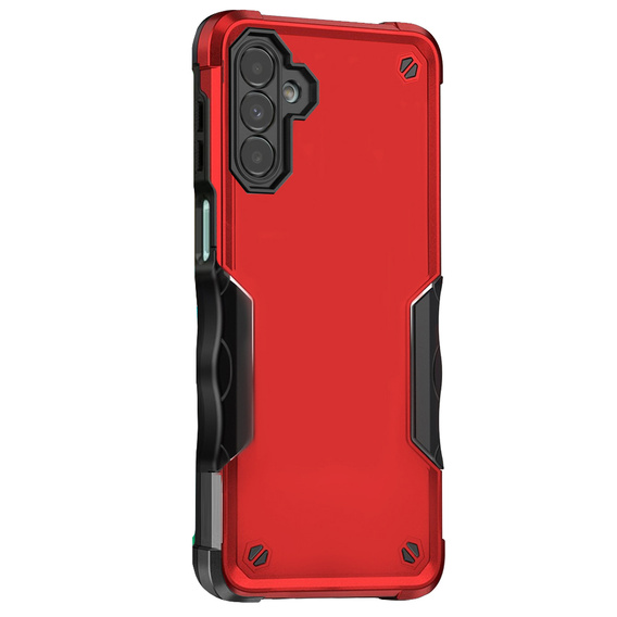 Obrnené puzdro pre Samsung Galaxy A14 4G/5G, Dual-Layer, červené