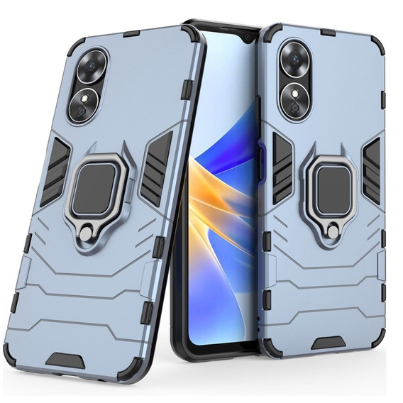 Obal na mobil pre Oppo A17, Kickstand Ring, modré