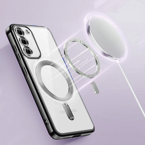 Puzdro pre Samsung Galaxy S23, Electro MagSafe, čierne + sklo na displej