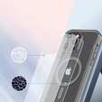 Puzdro pre iPhone 16 Pro, Shockproof Hybrid, s fóliou na displej, pre MagSafe, sivé