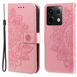 Klapkové puzdro pre Xiaomi Redmi Note 13 Pro 5G, Mandala, ružové rose gold