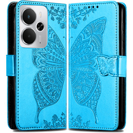 Klapkové puzdro pre Realme 14 5G / Realme 14T 5G, Butterfly, modré