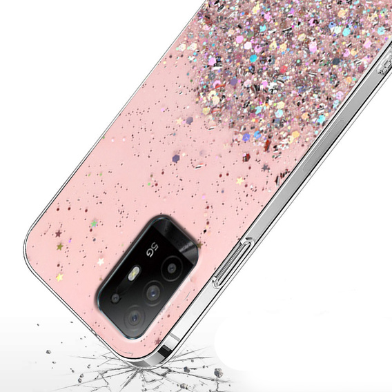 Obal na mobil pre Oppo Reno5 Z / F19 Pro Plus, Glittery, ružové
